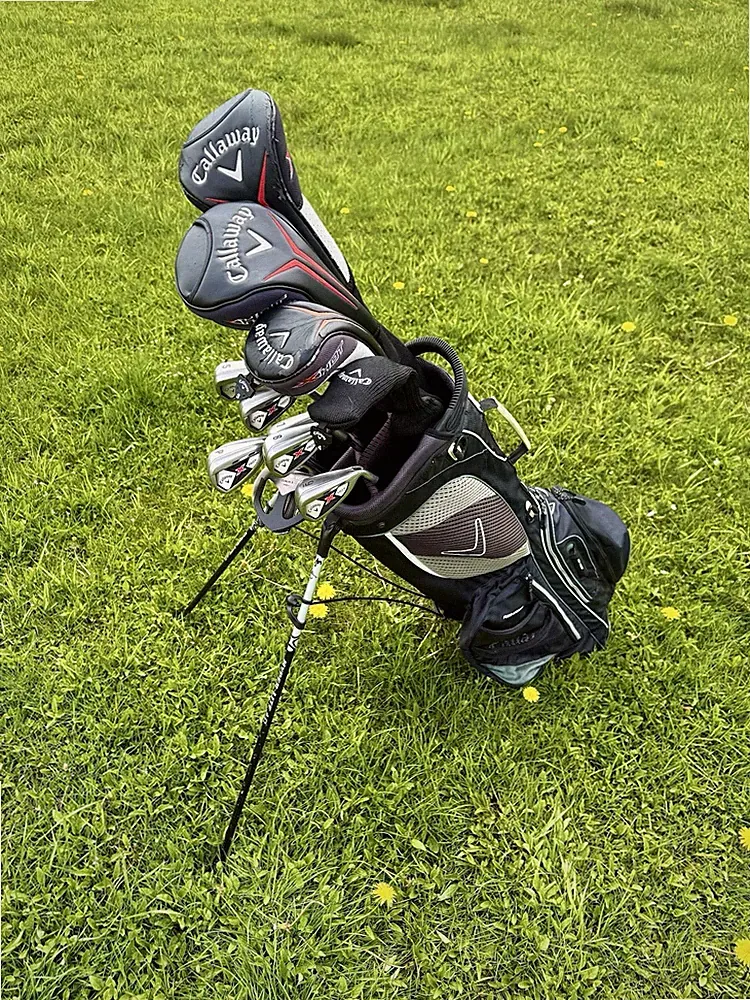 Mens Callaway X Hot Stiff Flex Full Golf Clubs Set Driver Woods Irons Putter Bag