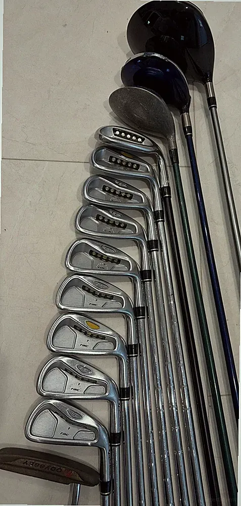 Mens complete Golf Club set TaylorMade RAC LT Irons 3-SW Stiff RH Odyssey Putter