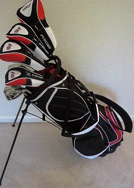 Mens Golf Set Driver, Woods, Hybrid, Irons, Putter, Sand Wedge, Bag Regular Flex