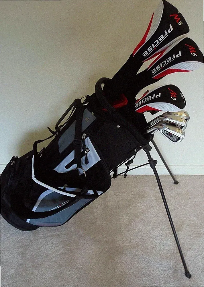 Mens Left Handed Golf Club Full Set Driver, Wood, Hybrid, Irons Putter Stand Bag