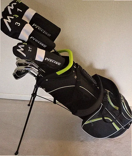 Mens M3 Complete Golf Set RH Clubs Driver Wood Hybrid Irons Putter Stand Bag
