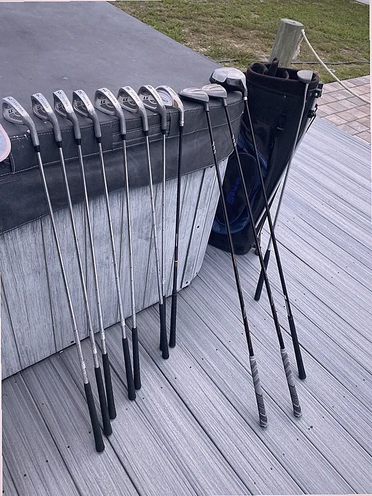 Mens Set RH Golf Clubs w/ Vectra LX irons , Ram Driver Orlimar woods, putter bag