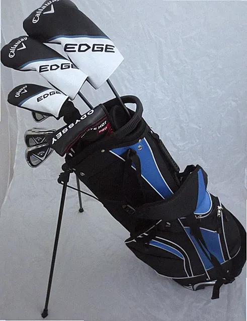 Mens TALL Callaway Golf Set Driver Wood Hybrid Irons Odyssey Putter Stiff