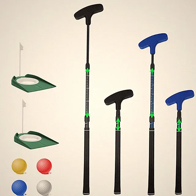 Mini Golf Set TwoWay Putter Adjustable Length 2 Putters 4 Balls 2 Cups