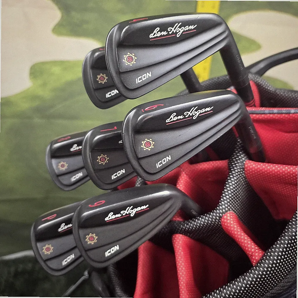 *MINTY* Ben Hogan ICON Forged Black Iron Set 4-PW KBS Tour-V 110 Stiff Shafts