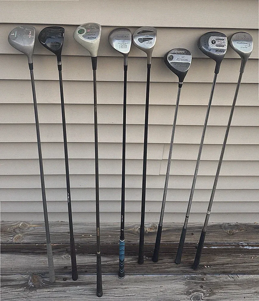 Mixed Lot Of 8 RH Golf Fairway Woods Various Conditions Mizuno Adams Wilson