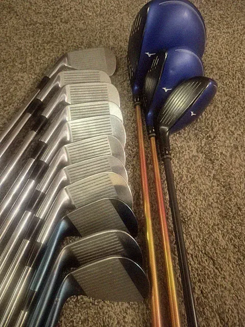Mizuno 14-Club Set MP-25 Irons 3-PW + 3 Loft blue wedge+ JPX 900 Driver & 2 Wood