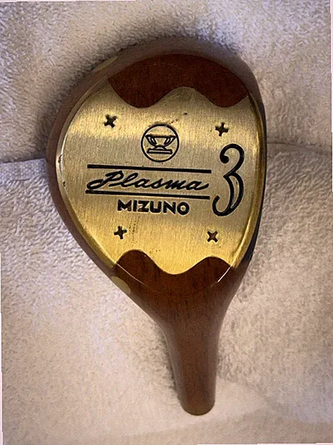 Mizuno 3 wood Golf Club Head, Oil Hardened Persimmon