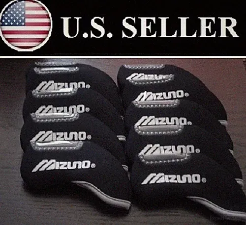 Mizuno Black Iron HeadCovers 10 pcs Golf Set Head Cover Club for Mizuno/Neoprene