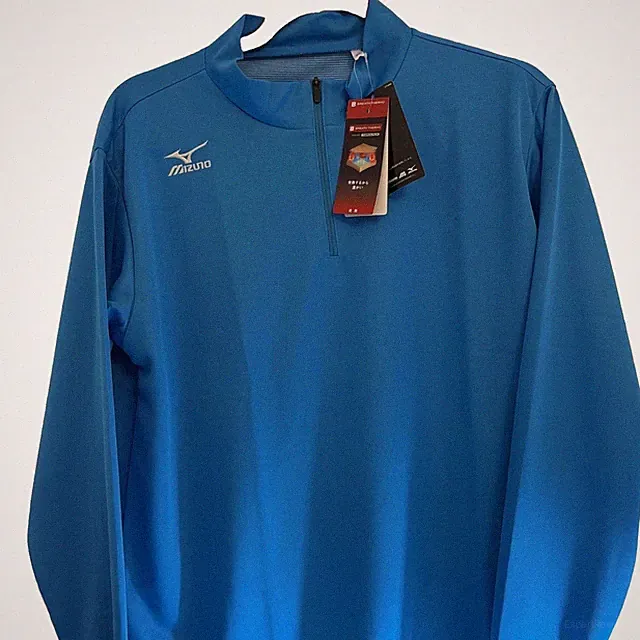 Mizuno Breath Thermo Half Zip Long Sleeve Top XL Blue Thermal Plus Running Socce