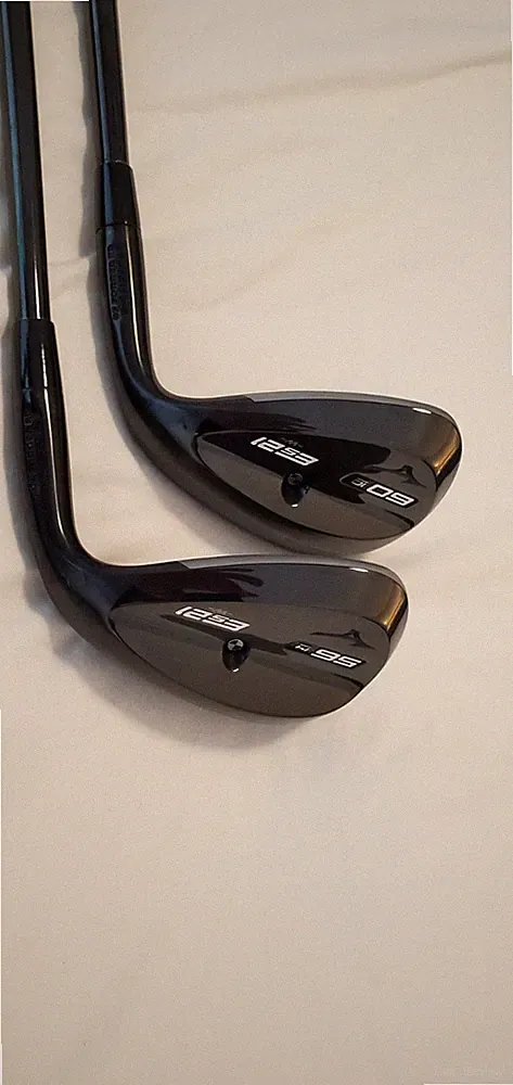 MIZUNO ES21 BLACK FORGED WEDGE SET 56-14 & 60-10 KBS BLACK STEEL, RIGHT hand