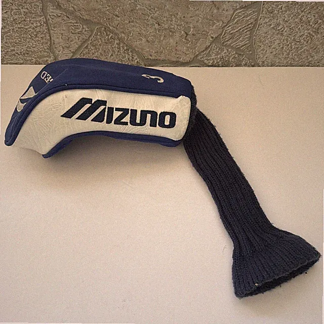 Mizuno Forged 3 Driver Headcover Blue White Golf Club Cover Long Sock Vtg