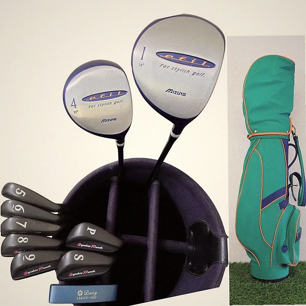 MIZUNO GOLF Ladies Beginner 10-Piece Right-Handed Club Set, Flex L, Used