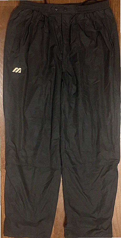 Mizuno Golf Pants Mens XL Black Rain Waterproof Lined Zip Cuff Weather