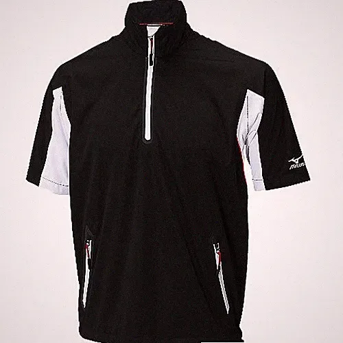 Mizuno Impermalite Flex Short Sleeve Rain Top (Black, MEDIUM) Golf NEW
