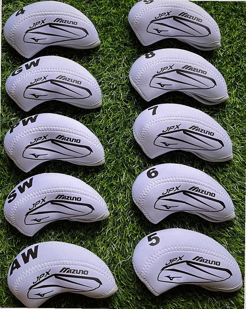 Mizuno JPX Golf Club Iron Head Covers Neoprene 4-9ASPG/W White { 10Pcs }