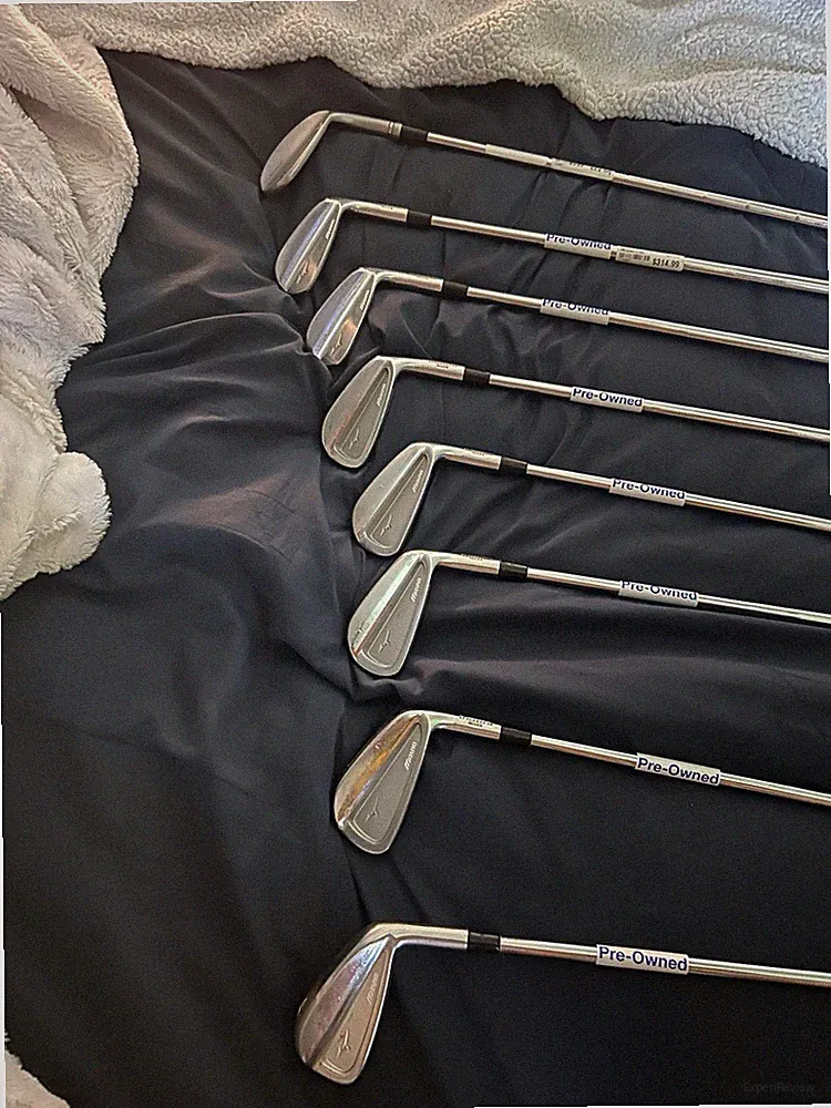Mizuno MP-18 Golf Iron Set 8 Clubs Steel Shafts Silver Color