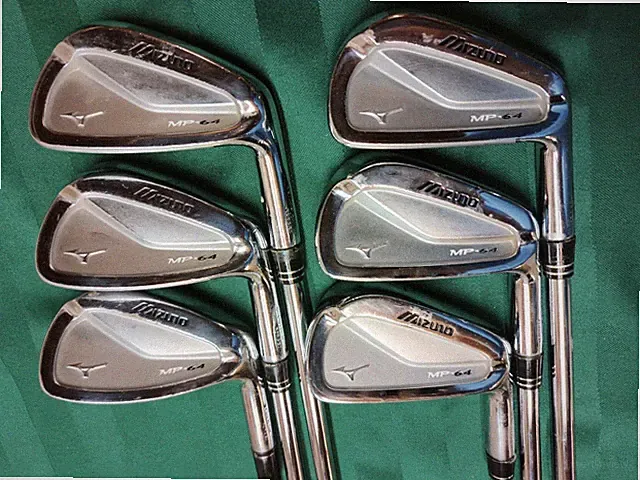 Mizuno MP-64 5-PW Iron Set RH w/ True Temper AMT Tour White S300 Steel Shafts