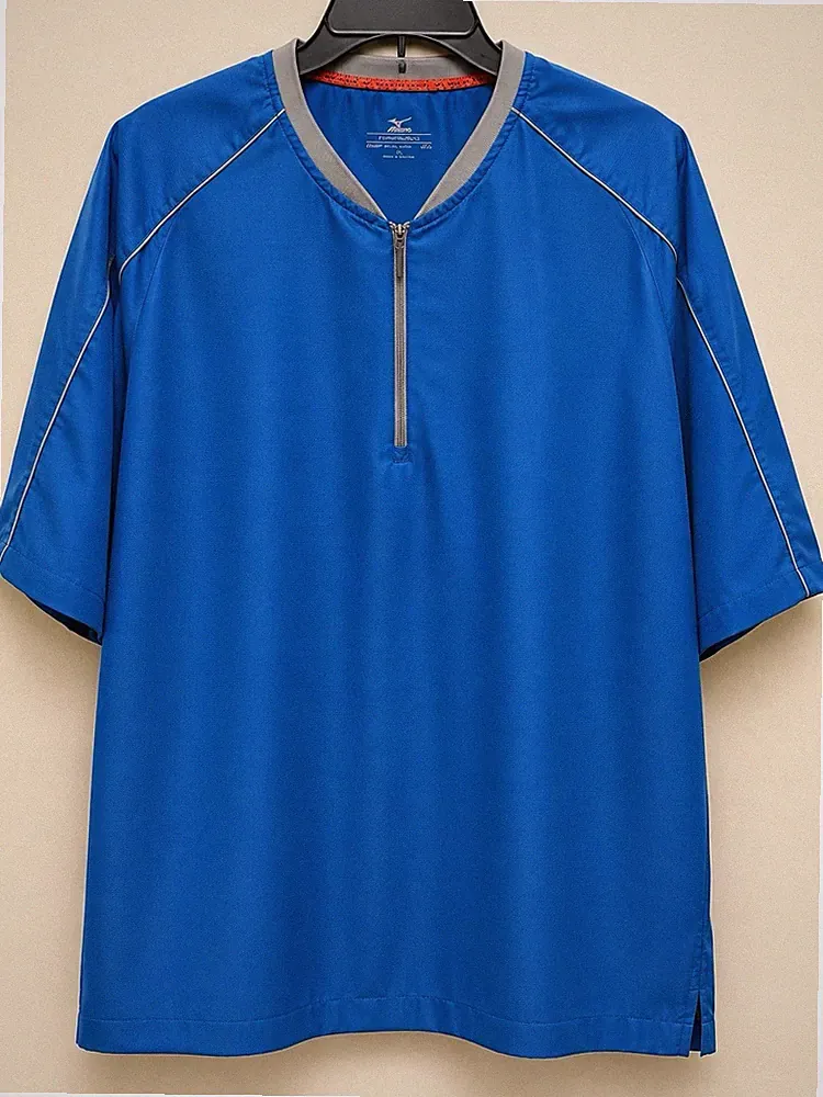 Mizuno Performance Pullover Wind Shirt Men’s XL Blue 1/4 Zip Golf Jacket