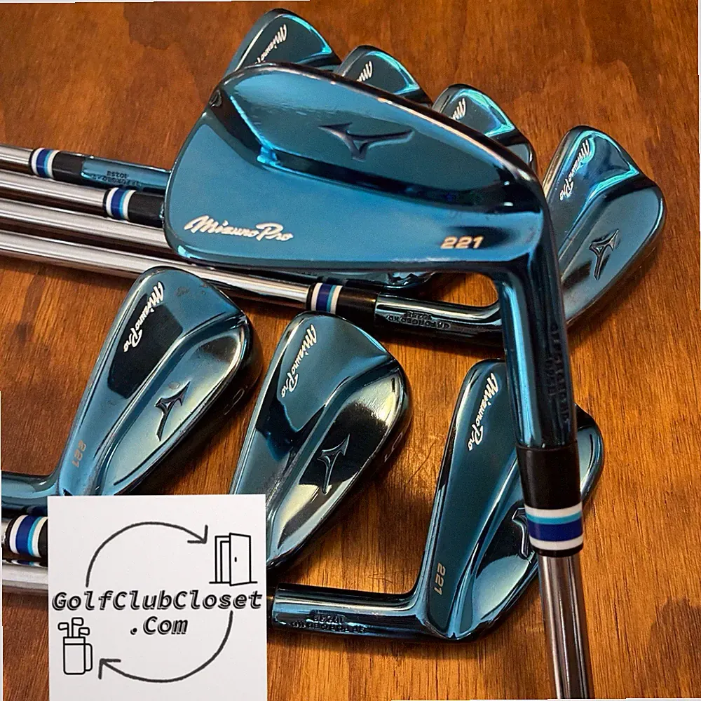 Mizuno Pro 221 Blue Ion Limited Edition Iron Set / 3-PW Stiff Flex Steel DG S400