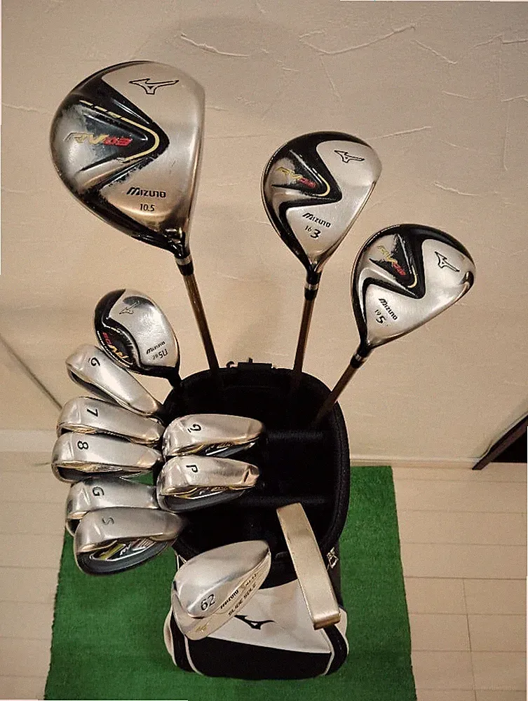 MIZUNO RV-03 Golf Club Set 13 pcs R Flex with Cart Bag Used Beginner Friendly