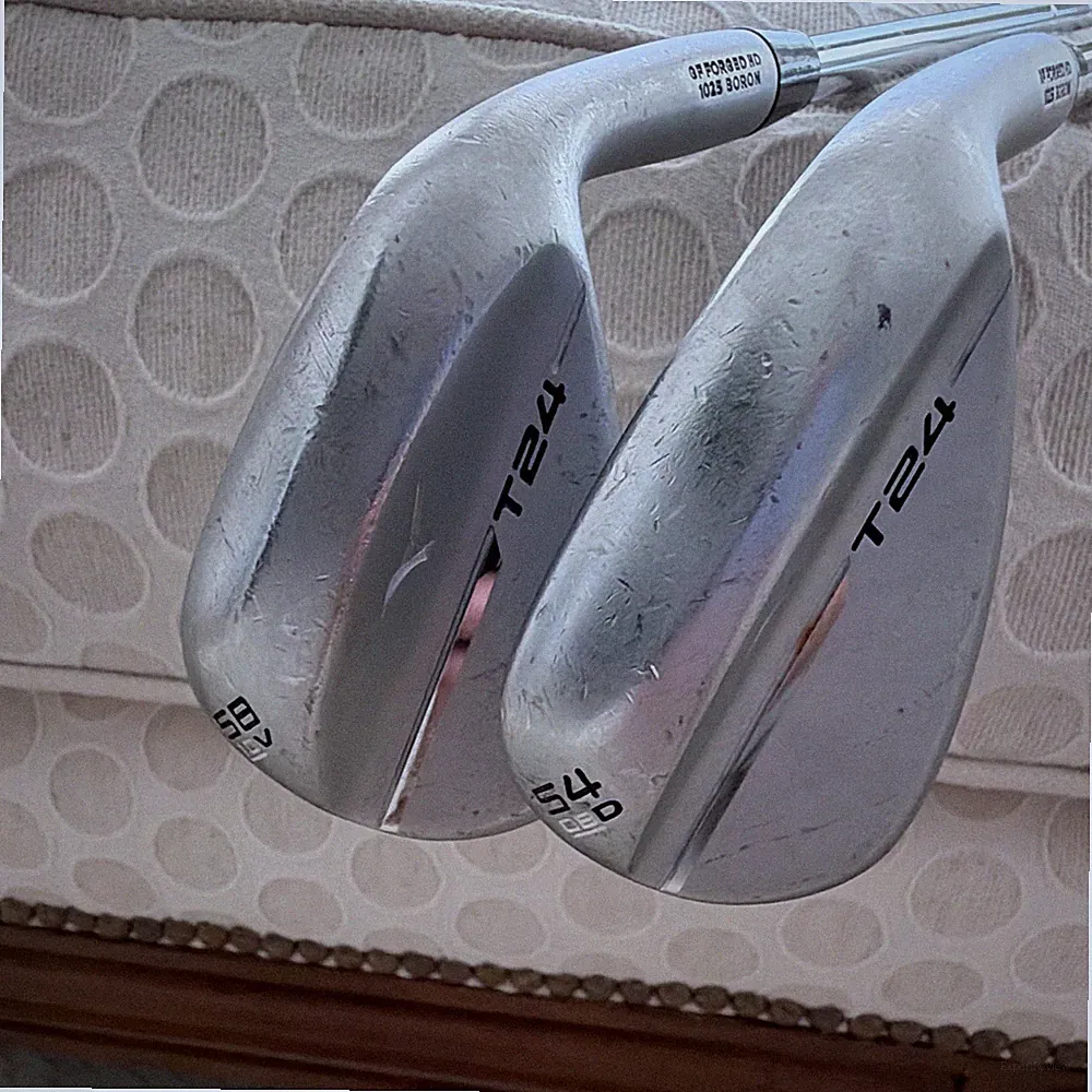 Mizuno T24 Soft White Satin v Grind Wedge Set 54* 58* Steel Shaft Stiff