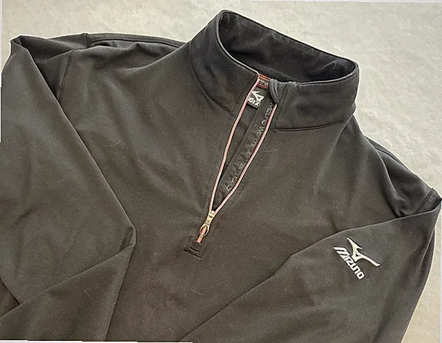 Mizuno WarmLite SMALL 1/4 Zip BLACK Pullover Jacket EXCELLENT & FAST Shipping