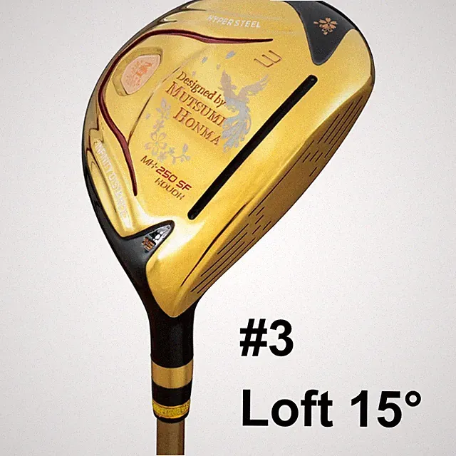 Mutsumi Honma Golf Club Fairway Wood 3W 15° MH250SF Phoenix FW Flex R SR Shaft