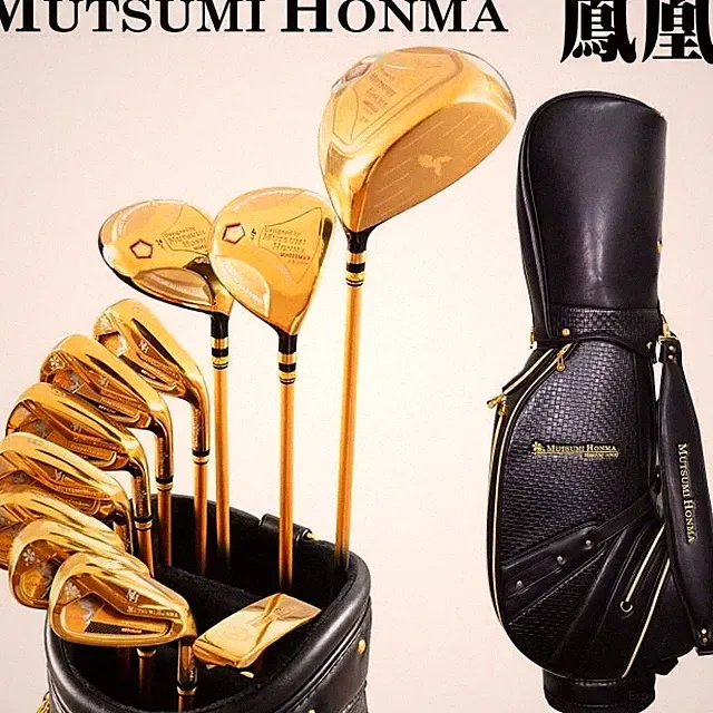 Mutsumi Honma MH488X Phoenix Houoh 11 Clubs Full Set with Caddy bag FLEX R Black
