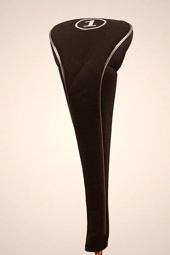 NEW #1 BLACK NEOPRENE DRIVER DRIVERS WOOD GOLF CLUBS ZIPPER HEADCOVER HEAD COVER