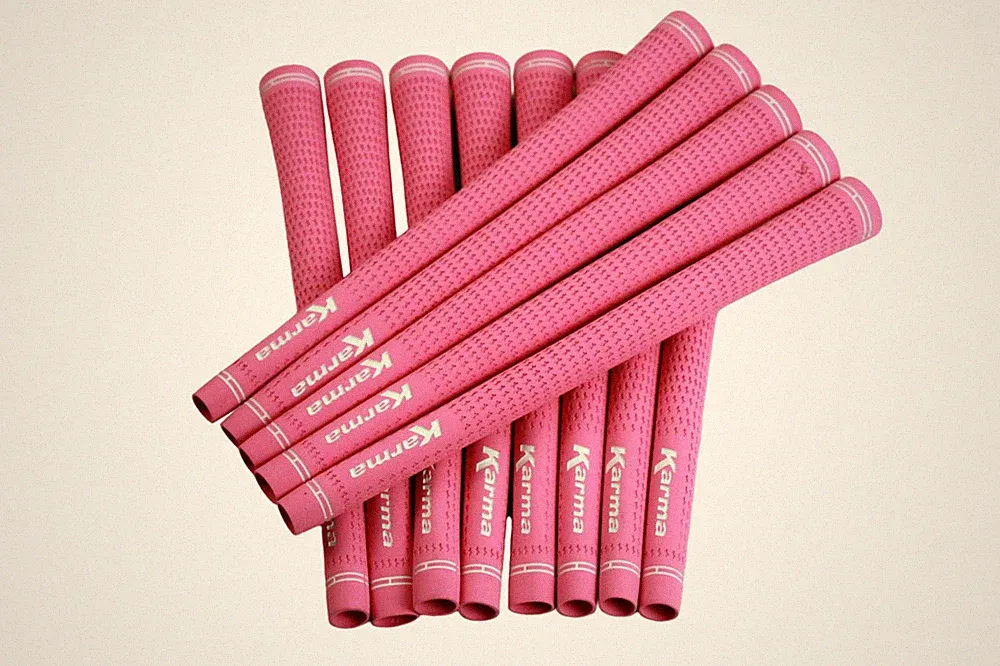 NEW 13 PIECE WOMAN PINK GOLF GRIP CLUBS IRONS WOODS 416