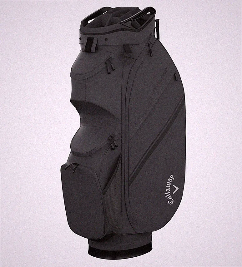 New 2026 Callaway Chase 14 Cart Bag Charcoal w/ Rain Cover