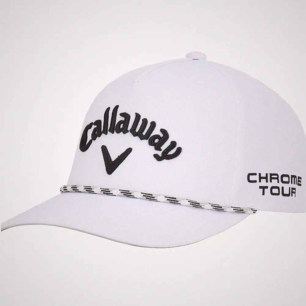 NEW 2026 Callaway Tour Authentic Rope White Adjustable Snapback Golf Hat/Cap