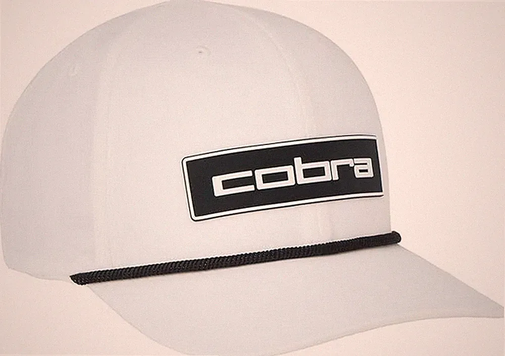 NEW 2026 Cobra Tour Tech Rope White Adjustable Snapback Golf Hat/Cap