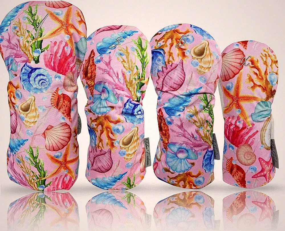 NEW! 4 Pack Taboo Fashions Designer Resort Numbered Golf Club Covers for Women