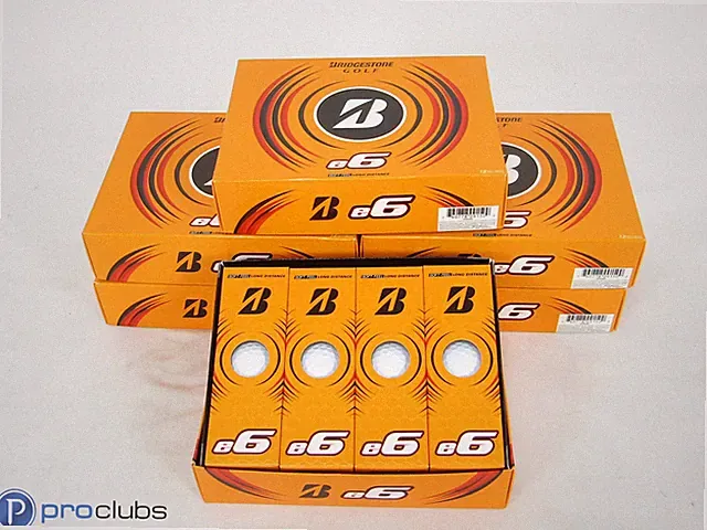 New! 6 Dozen Bridgestone e6 Golf Balls (White) - 507535