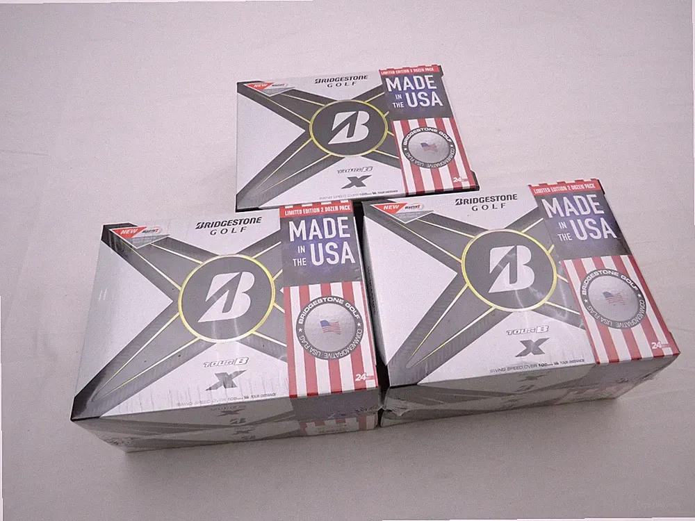 New 6 Dozen Bridgestone Tour B X USA Flag Logo Golf Balls 72 Golf Balls
