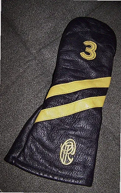 NEW AB GOLF DESIGNS Leather Fairway 3 5 Wood Head Cover PIPING ROCK CLUB Blue