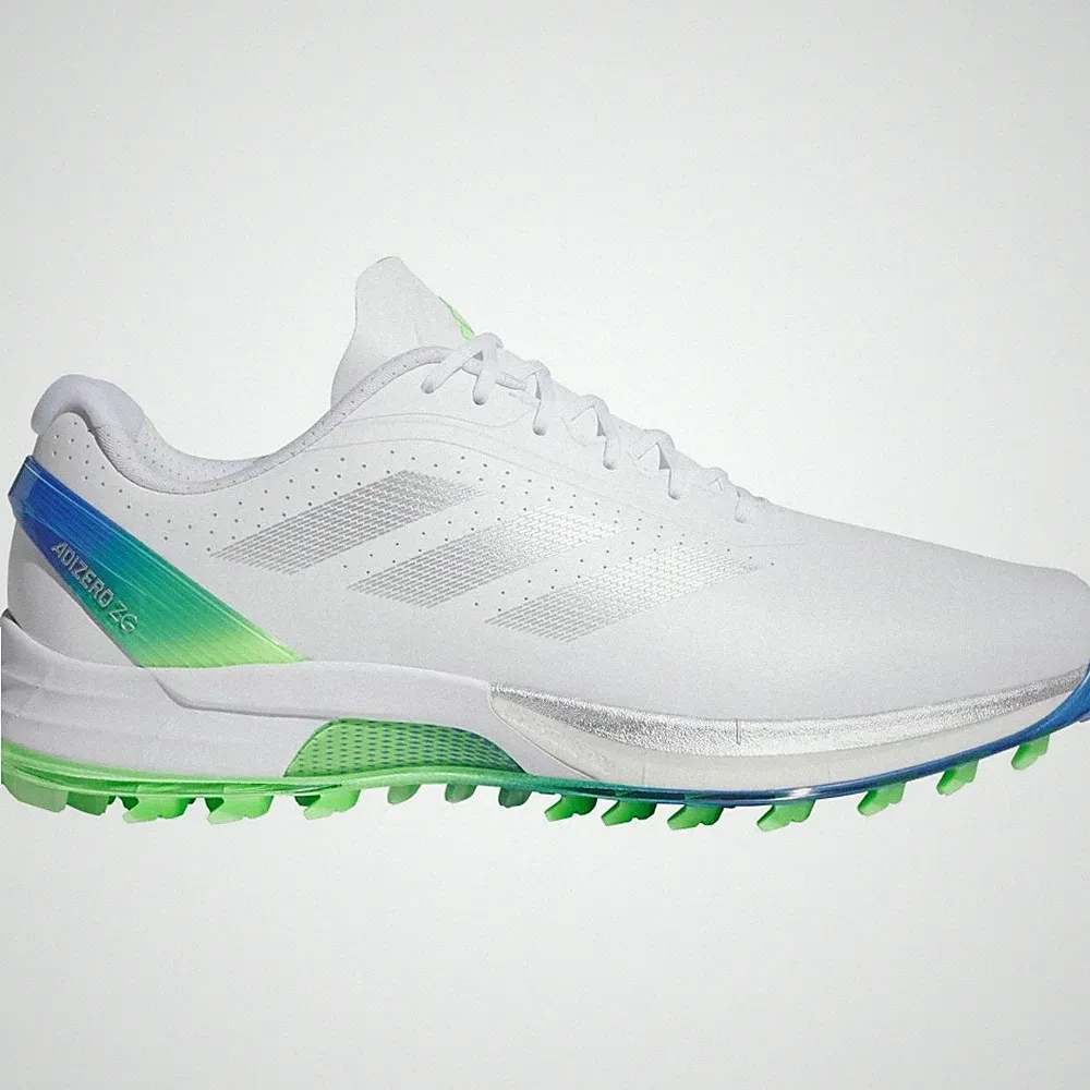 NEW Adidas Men's Adizero ZG Golf Shoes White/Silver/Lime - Pick Size!