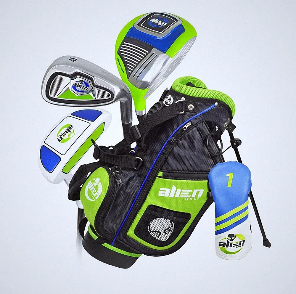 New Alien Golf Junior 5 Piece Set Ages 3-5 Green/Black