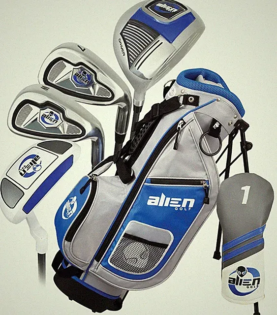New Alien Golf LH Junior 6 Piece Set Ages 6-8 (Left Handed) Blue/Gray