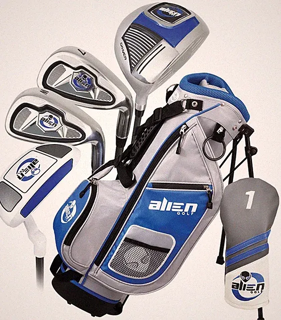 New Alien Golf LH Junior 6 Piece Set Ages 6-8 (Left Handed) Blue/Gray