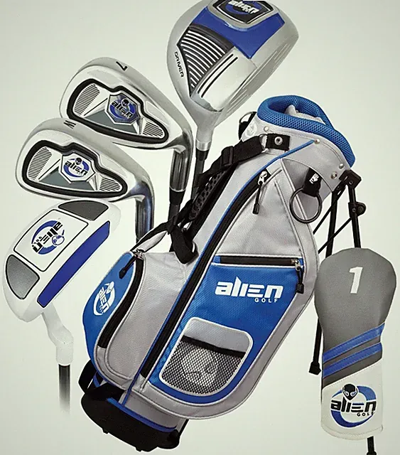New Alien Golf LH Junior 6 Piece Set Ages 6-8 (Left Handed) Blue/Gray