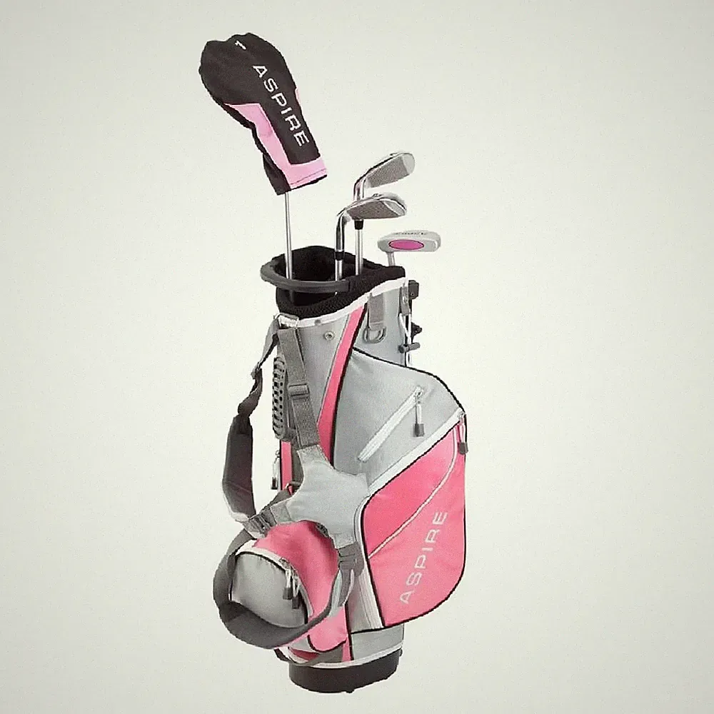 NEW Aspire Junior Plus Premium 7-Piece Pink Golf Club Set (Ages 5-6)