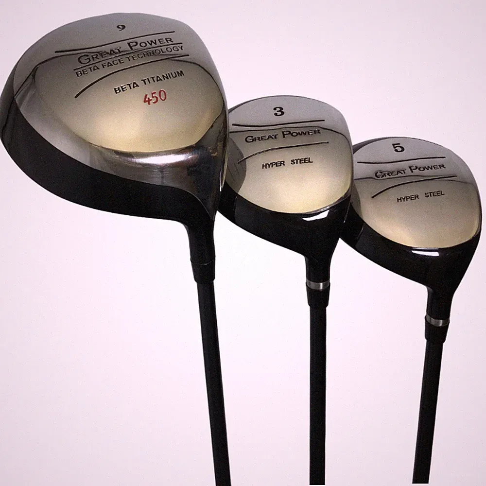 New Big Tall Mens Great Power Driver 3 5 Wood Set Golf Clubs Stiff Flex Graphite