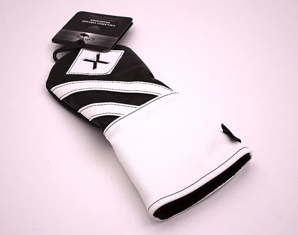 NEW Callaway Black/White Vintage #X Fairway Wood Headcover Golf Club Head Cover