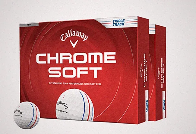 NEW Callaway Golf Chrome Soft Triple Track Golf Balls - Double Dozen (24 Balls)