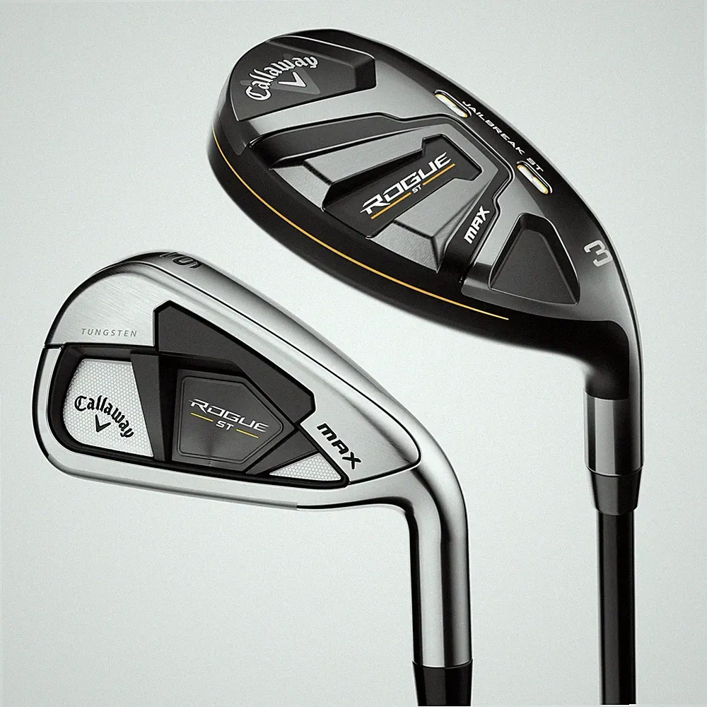 NEW Callaway Rogue ST Max Hybrid Combo Irons. 4H, 5H, 6-PW,AW. Graphite Reg