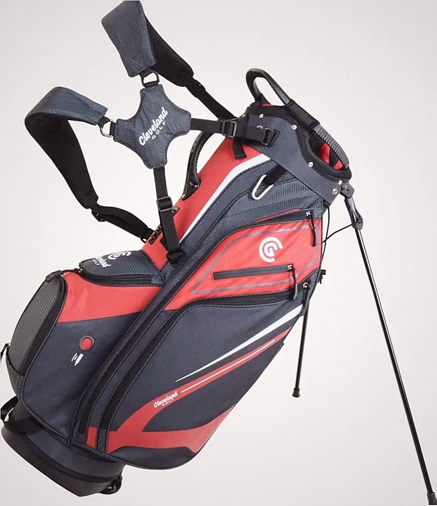 New Cleveland Golf Lightweight Stand Bag Red/Charcoal