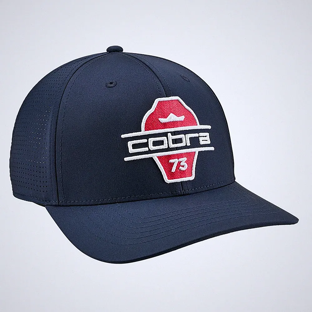 NEW Cobra Golf Split Tour 2026 Snapback Hat Cap - Club Navy / Strong Red